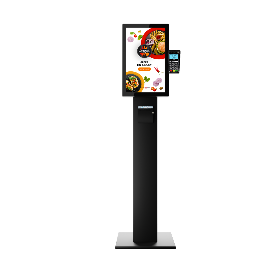 22" Touchscreen Floor Standing Kiosk (22F2) Restaurant Self-serve Kiosk