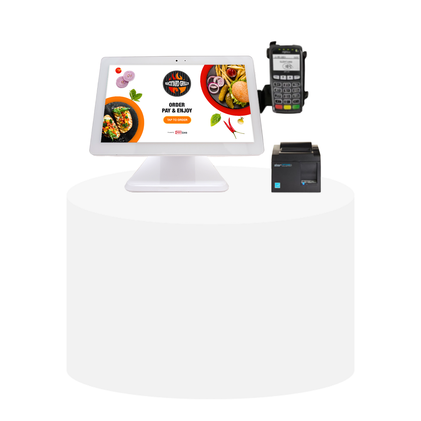 15" Touchscreen Countertop Kiosk (15C1) Restaurant Self-serve Kiosk